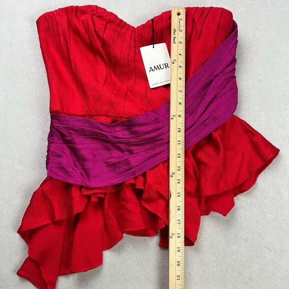 AMUR Matilda Color Block Strapless Bustier Size 10 NWT $348 - Picture 4 of 8